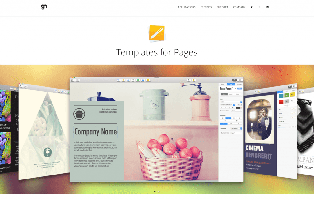 Graphic Node – Exceptional templates and themes for Mac OS X » Templates for Pages