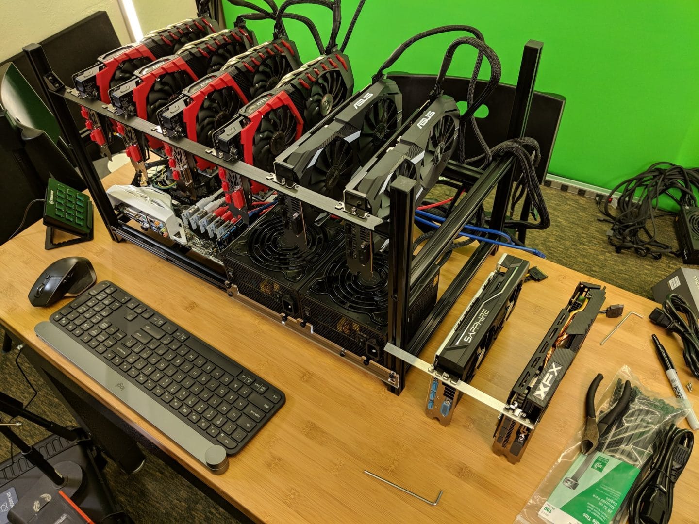 6 GPU Ethereum Mining Rig Upgrade to 8 GPUs Live Stream